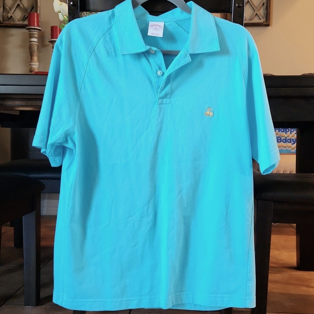 Brooks Brothers Aqua Polo Shirt
